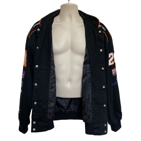 Vintage Chase Authentics Tony Stewart No. 20 Home Depot NASCAR Bomber Jacket XL - Picture 4 of 16